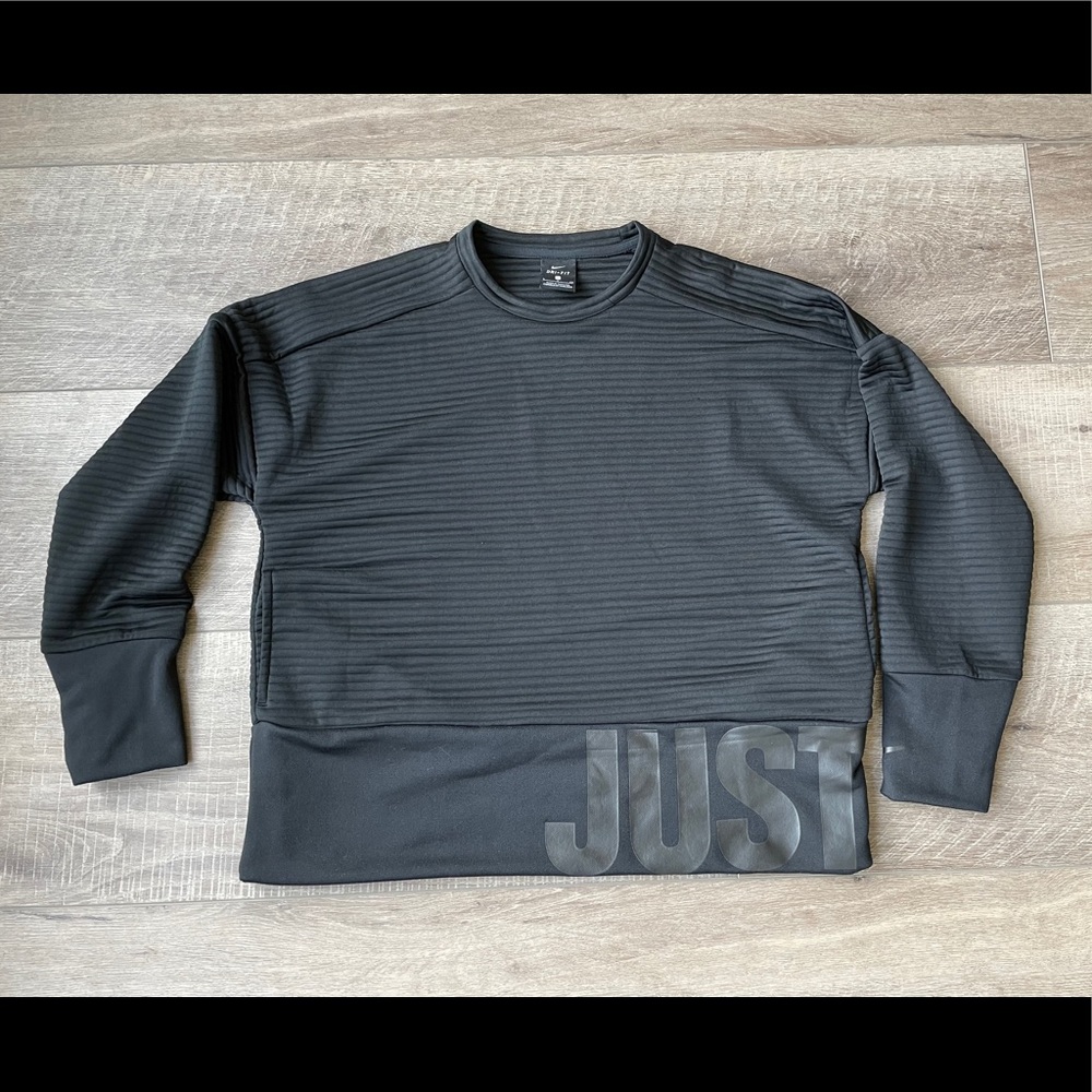 Nike Dri-Fit Ribbed Pullover in Black Size Small